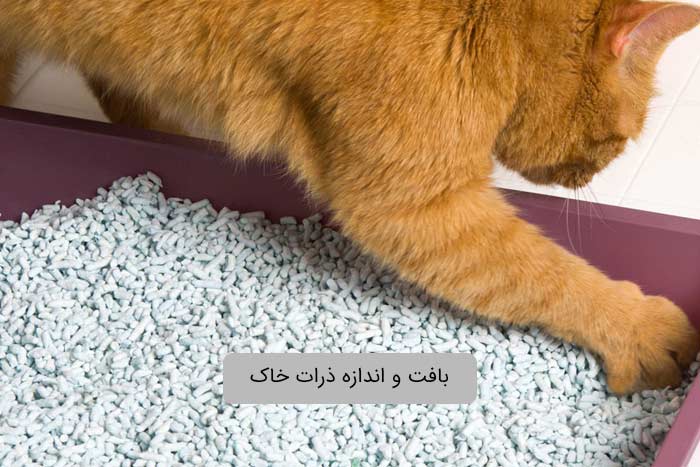 بافت و اندازه ذرات خاک گربه